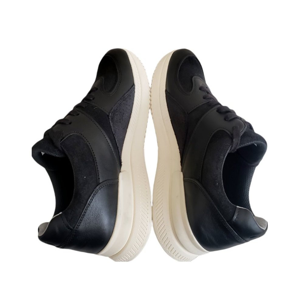 O by Everlane Black The Trainer Lace-Up Leather Sneakers  Women's Sz 10 Men's  8 - Picture 9 of 11